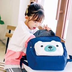 Balo Chống Gù BEDDYBEAR Cho Bé Tiểu Học Thỏ Pipi Màu Xanh Trắng XS-XANHTRANG