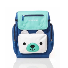 Balo Chống Gù BEDDYBEAR Cho Bé Tiểu Học Thỏ Pipi Màu Xanh Trắng XS-XANHTRANG