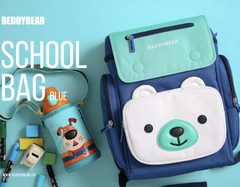 Balo Chống Gù BEDDYBEAR Cho Bé Tiểu Học Thỏ Pipi Màu Xanh Trắng XS-XANHTRANG