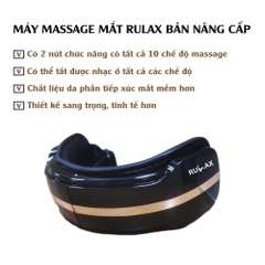 Máy Massage Mắt Màu Đen RULAX 10 Chế Độ Phiên Bản Cao Cấp, Công Nghệ Rung Đa tần(Tích Hợp Bluetoth)