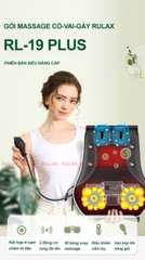 Gối Massage Cổ Vai Gáy Hồng Ngoại RULAX RL19 Plus Bản Nâng Cấp Kết Hợp 2 Động Cơ Rung, Nam Châm Trị Liệu Và Khí Nén