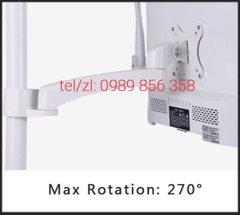 Giá treo màn hình xoay được  gắn cần đèn ghế răng