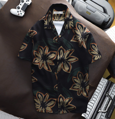 ICONDENIM Floral Brush 2 Pattern Cuban-Shirts