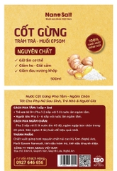 Cốt gừng tràm trà muối Epsom (550ml) giúp giảm ho, giải cảm, giữ ấm cơ thể, giảm đau nhức