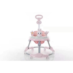 Xe tập đi cao cấp cho bé, xe tròn tập đi, khung xe kim loại chắc chắn - có kèm nhạc, đèn tay đẩy, bàn ăn dặm hình thỏ