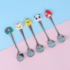 Thìa ăn dặm inox gắn stiker động vật