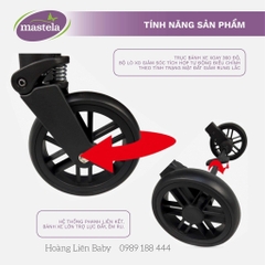 Xe đẩy cho bé du lịch Mastela A2 - Khung Aluminum cao cấp siêu nhẹ, dễ dàng gấp gọn, bảo hành 12 tháng chính hãng