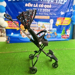 Xe Đẩy Gấp Gọn M8 - NGẢ SÂU 360-2 Chiều 3 Tư Thế Hàng Kèm Đệm Và Mái Che