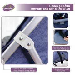 Xe đẩy cho bé du lịch Mastela A2 - Khung Aluminum cao cấp siêu nhẹ, dễ dàng gấp gọn, bảo hành 12 tháng chính hãng
