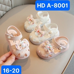 Dép rọ, sandal đế kếp mềm nơ đính thỏ con xinh xắn cho bé gái