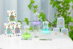 Set 3 bàn chải rơ lưỡi silicon 3 giai đoạn hogokids có hộp đựng cho bé từ 0-18m