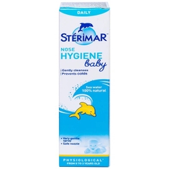 TPCN - Xịt mũi Stérimar Nose Hygiene Baby HÀNG NGÀY- MÀU VÀNG hỗ trợ giảm nghẹt mũi cho trẻ em (100 ml)