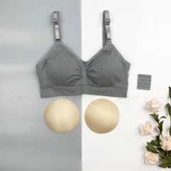 Áo lót bầu cho con bú A2 không gọng, chống chảy xệ co giãn 4 chiều, áo ngực thấm hút cho mẹ bầu