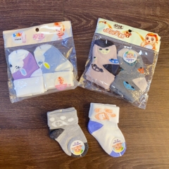 Tất sơ sinh loại dày có cổ bẻ (set 2 đôi)