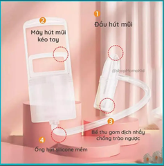 Dụng cụ hút mũi cho bé kéo tay thế hệ mới KidsWorld Nasal Asprirator thế hệ mới, an toàn cho bé từ sơ sinh
