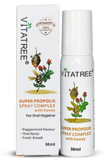 TPCN - Xịt Họng Keo Ong Vitatree 30ml - Úc Làm dịu cơn ho, đau họng và cảm lạnh