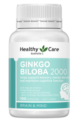 Viên Uống Bổ Não Healthy Care Úc 2000 - Tăng Cường Máu Não, Trí nhớ