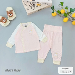 Bộ Quần Áo Sơ Sinh chất pettit viền kẻ cho bé
