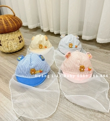 Mũ khăn voan loại đẹp cho bé sơ sinh