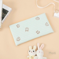 Gối cao su non cao cấp, hình thêu, thoáng khí cho bé kích thước 22x38cm