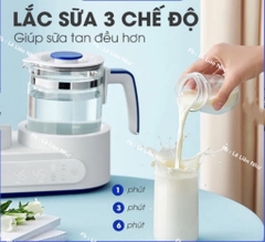 PKBS -(Q20B)Máy hâm sữa kết hợp lắc sữa đun nước pha sữa đa năng 3in1 Hàng chính hãng Beardodo