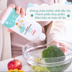 Nước rửa bình sữa Pigeon và phụ kiện 450ml ( túi) Gốc thực vật