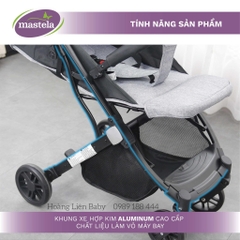 Xe đẩy cho bé du lịch Mastela A2 - Khung Aluminum cao cấp siêu nhẹ, dễ dàng gấp gọn, bảo hành 12 tháng chính hãng