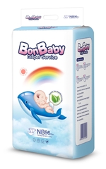 BonBaby cá heo - Bỉm Dán size NB 96 Miếng