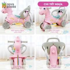 Ngựa Chòi Chân Có Dây Kéo Toys House
