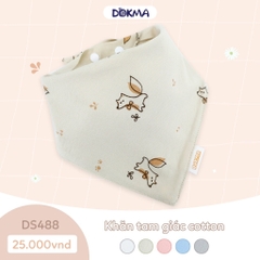 Khăn tam giác cotton DOKMA mềm mịn thấm hút cho bé