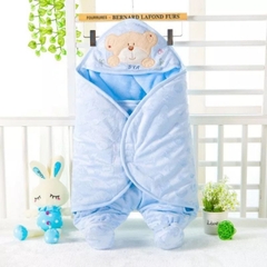 Ủm có chân trần bông cao cấp cho bé, ủm thú trần bông mềm mịn ấm áp cho bé