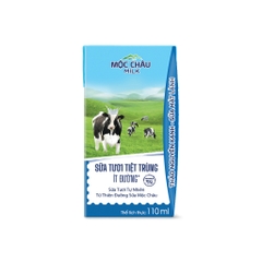 Sữa tươi tiệt trùng ít đường MỘC CHÂU 110ml (lốc 4 hộp)