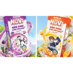 Sữa Tươi Trái Cây Tươi Nuvi 110ml (Lốc 4 hộp)