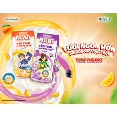 Sữa Tươi Trái Cây Tươi Nuvi 110ml (Lốc 4 hộp)
