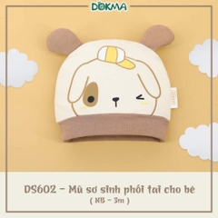 Mũ sơ sinh phối tai DOKMA