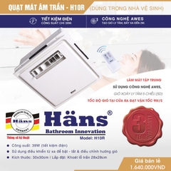 Quạt mát âm trần công tắc Hans H10R