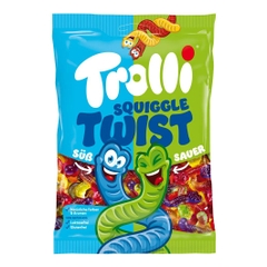 Kẹo Dẻo Trolli Squiggle Twist Sweet Sour Gói 100g ( xanh)