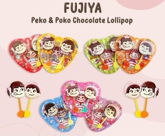 Set 2 Kẹo Que Socola Sữa Hình Bé Poko Fujiya Nhật Bản 24g