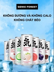 Soda KHÔNG ĐƯỜNG Genki Forest có gas 330ml ( vị nho) combo 6 lon