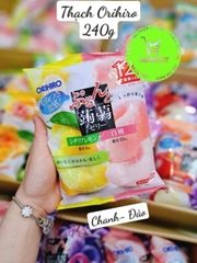 Thạch trái cây Orihiro 240g (Chanh-Đào Trắng)