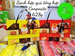 Bánh hộp quà Composite vị tổng hợp 628g  ( đỏ)