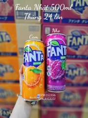 Nước Ngọt Fanta Nhật 500ml vị Cam ( thùng 24 lon)