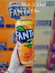 Nước Ngọt Fanta Nhật 500ml vị Cam ( thùng 24 lon)