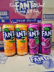 Nước Ngọt Fanta Nhật 500ml vị Nho ( Combo 12 lon)