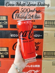 Nước Ngọt Coca Cola ZERO SUGAR 500ml ( thùng 24lon)