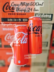 Nước Ngọt Coca Cola ZERO SUGAR 500ml ( thùng 24lon)