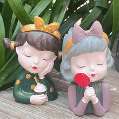 Chấu gốm cô bé và cây kẹo