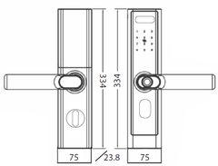 Khóa Điện Tử HUBERT HB CG75 BLACK