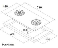 Bếp gas âm EUROSUN EU-GA378