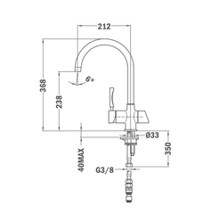 Vòi rửa TEKA TOTAL OS 200
